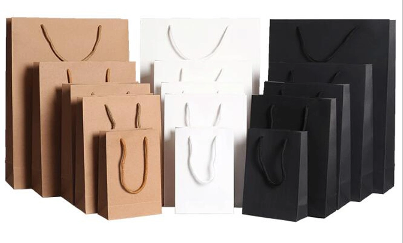 OEM Factory Wholesale Cheap Luxury Gift Shopping Kraft Paper Bag with Custom Logo