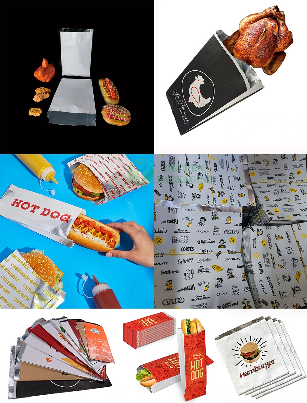 Pinch Bottom S for Restaurants Burger Packaging Bag