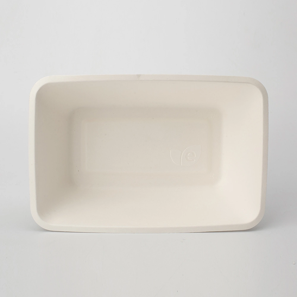 Eco-Friendly Sugarcane Pulp Paper 100% Biodegradable Sugarcane Bagasse Dinnerware Container