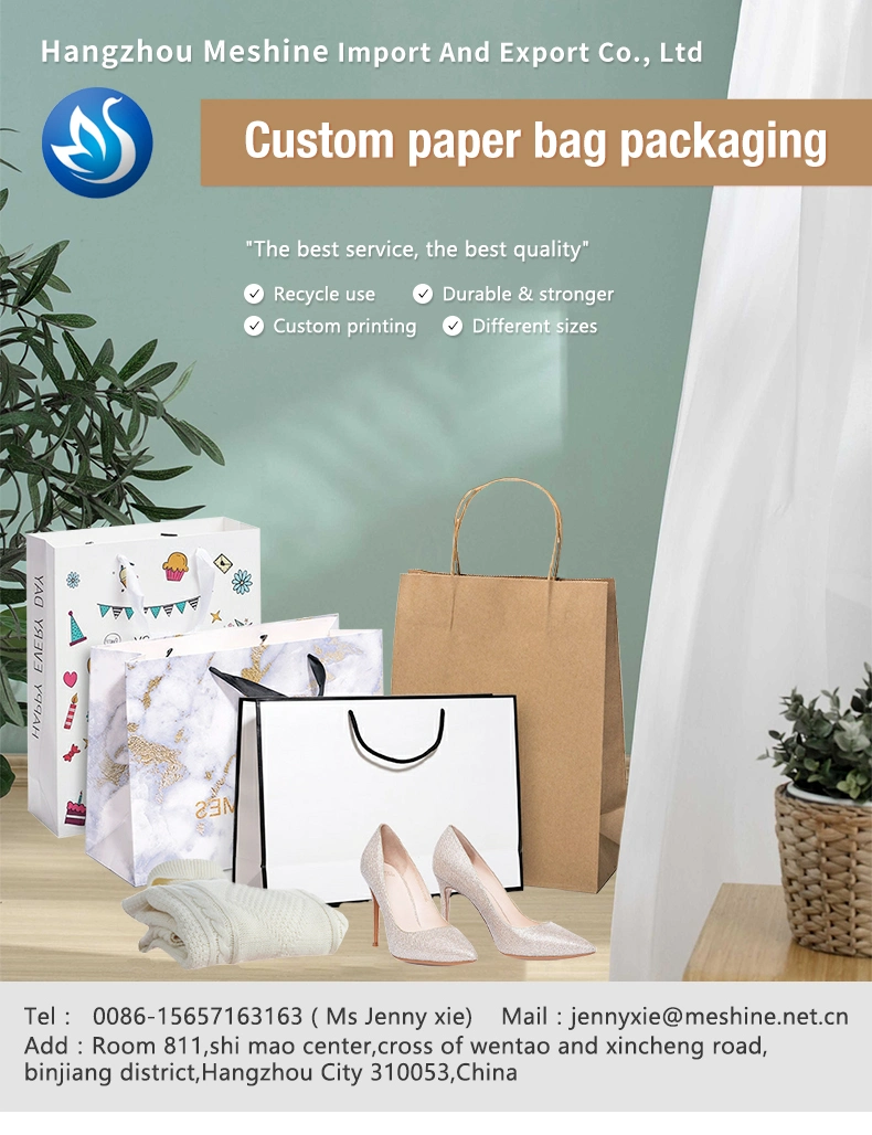 Custom Logo Shopping Bag Reusable Shoulder Die Cut Paper Corrugated Board Gift Paper shopping Bags