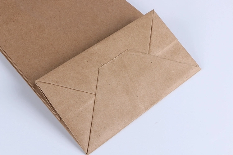 Wholesale Stand up Matte Kraft Paper Zipper Bag with Handle and Flat Bottom