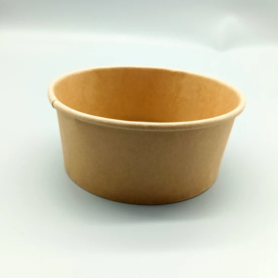 Eco Friendly Disposable Kraft Paper Fruit Salad Food Bowl